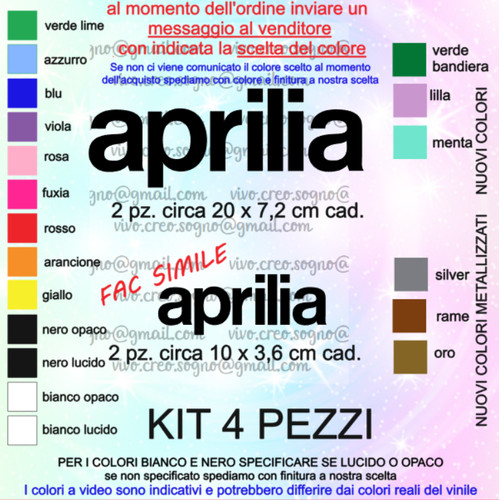 Kit adesivi logo aprilia - kit,
