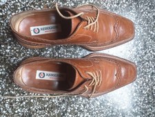 Scarpe marrone chiaro stringate Made in Italy all'inglese, misura 8 mezzo