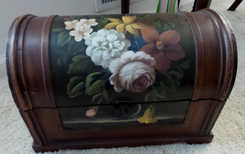 Cassapanca vintage tole arte - vintage,