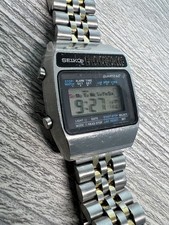 Seiko A159-5019 1978 Quartz LC batteria fresca vintage