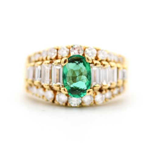 Zambia emerald ring - ct, 0.70