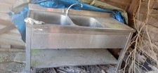 Lavello professionale 2 vasche - cm140x70x85 - Usato.