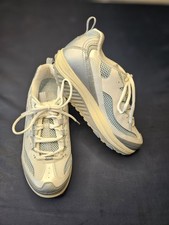 Sneakers da donna Skechers Fitness Shape Ups in pelle bianca blu grigia taglia 8