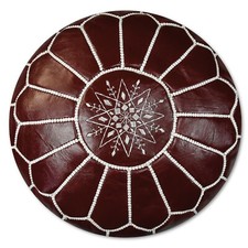 Pouf in pelle marocchina