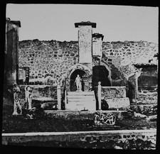 ANTIQUE Magic Lantern Slide STATUES OF POMPEII C1900 PHOTO ITALY ROMANS