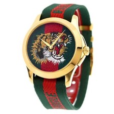 Orologio Gucci G-Timeless YA126491 Uomo Cinturino Tessuto Svizzero - Prezzo al Dettaglio $920