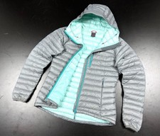 Giubbotto piumino donna originale RAB microlight grigio alpino outdoor taglia L EU42