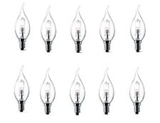 Set 10 Pezzi Lampadina Alogena Candela Colpo Di Vento E14 42W 230V sus