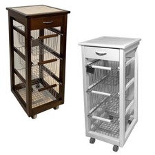 Carrello slim cucina legno