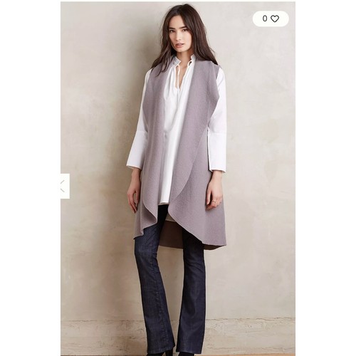 Gilet lungo drappeggiato - , lana