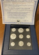 Cofanetto collezione storia della lira dal 1901 - 1936 argento Completo