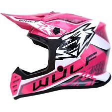 Casco da motocross Wulfsport Cub Air-X Off Road Pro bambini motocross coperchio rosa