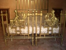 ANTICO COMPLEMENTO D'ARREDO-DUE LETTI SINGOLI-MATRIMONIALE-ARTISTICI PUTTINI