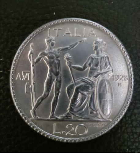 Moneta argento regno - argento, italia