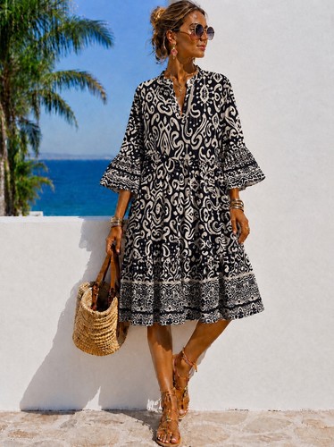 Damen sommerkleid boho tunika - damen,