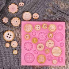 Button Flower Mould Cake Decor