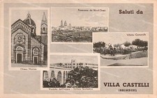 aq641 cartolina  saluti da villa castelli provincia di brindisi