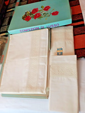 LENZUOLO e FODERE CUSCINI Sibel LINIZZATO CF LUSSO  x CAMERA LETTO