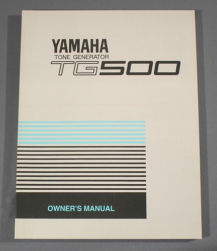 Yamaha tg500 manuale uso - yamaha,