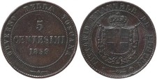 REGNO DI SARDEGNA: 5 CENTESIMI