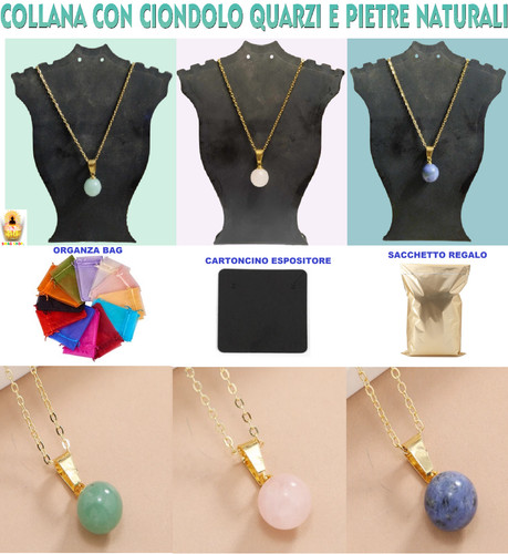 Collana con ciondolo - ciondolo, quarzo