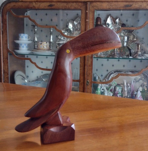 Scultura tucano legno pregiato - legno,