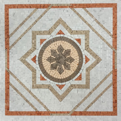Rosone mosaico marmo - in,