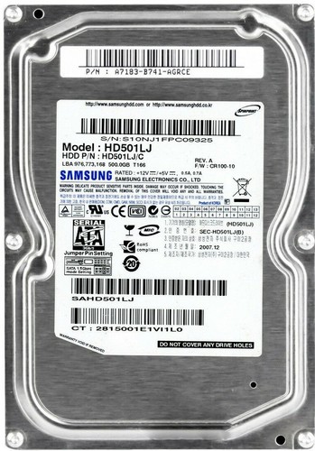 Disco rigido samsung 500gb - rigido,