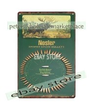 Nosler Trophy Grade proiettile munizioni alce caccia metallo latta insegna arte muro