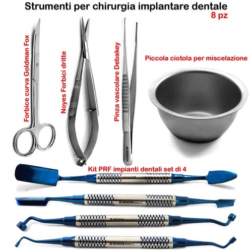 Strumenti impianti dentali - impianti, prf