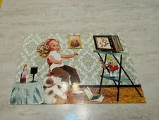 Cartolina illustrata bambole