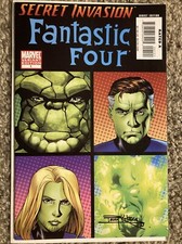 Secret Invasion Fantastic Four #1 variante ottime condizioni/nm firmato Barry Kitson