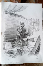 LITOGRAFIA prova autore Alberto Fremura  -70x50 cm- Angeli LUCCA -