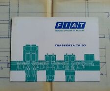 FIAT TRASFERTA TR37 MACCHINA UTENSILE OFFICINA MECCANICA brochure originale 