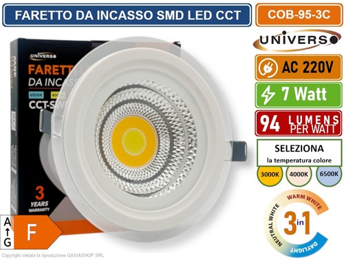 Faretto cob led incasso - led, da