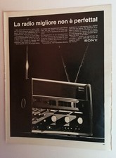 SONY CRF-230 PUBBLICITÀ ADVERTISING 1969 CM. 33,5 X 26