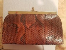 Portafoglio pochette donna, pitone, velluto interno, qualità superiore vintag