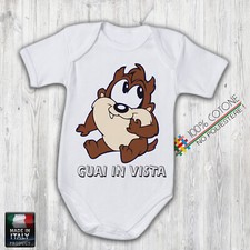 Body neonato neonata BIMBO BIMBA IDEA REGALO BABY TAZ LOONEY NATALE NASCITA