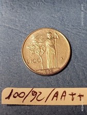 Moneta lire 100 Repubblica 100 Lire Piccola datata 1992 Rarità Perfetto Stato FD