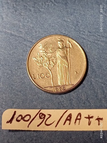 Moneta lire 100 - repubblica,