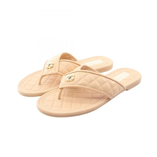 Chanel matelasse flat sandals - flat,