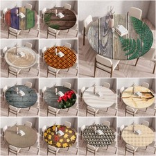 Tavola Legno Fiori Rotonda