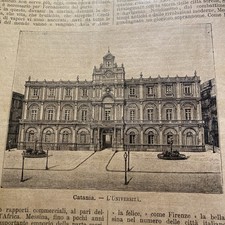 [stampa] 1891 CATANIA L'Università incisione su rame 11x12 cm ca OTTIMA