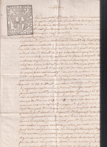 Manoscritto carta bollata - su,