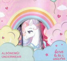 Tris slip mutandine bimba "UNICORNI" taglia  3/4 - 5/6 - 7/8  anni