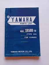 Yamaha SR 500 2J4 1978 catalogo ricambi originale