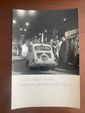 foto MILLE MIGLIA ORIGINALE XXIII SANTINELLO SU FIAT 600 - mis.15X10,5