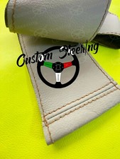 Per Jaguar x-Type Beige Italiano Volante IN Pelle Cover Migliore Qualità Nuovo