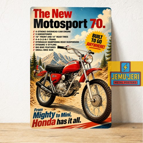 Insegna metallo honda - insegna, sl70