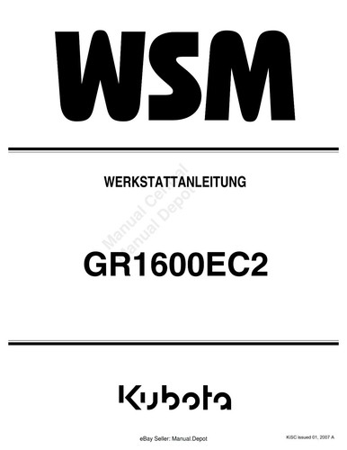 Kubota gr1600ec2 manuale - kubota,